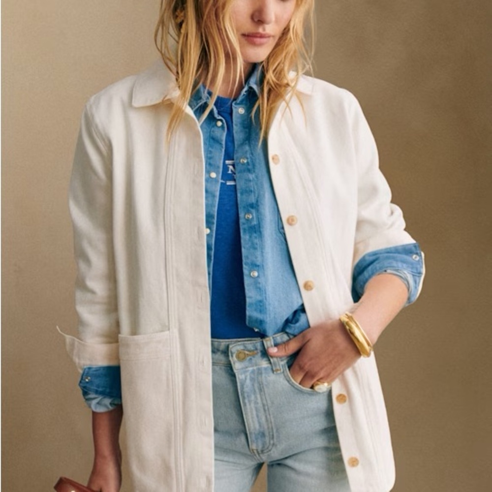 Sezane Will Jacket - M - Ecru